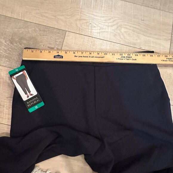 BANANA REPUBLIC WOMENS BLACK SIZE 12 TAPERED PULL ON PANTS NEW - Picture 6 of 11